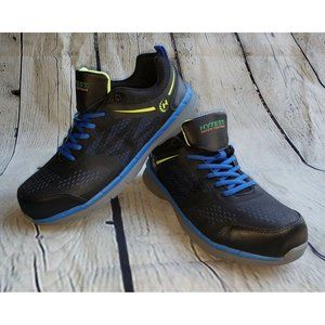 HyTest Steel Toe Safety Cadmium  Athletic 11519 Men's Sz10 NIB BlackBlue lace up